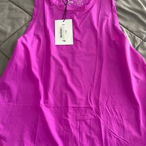 Zyia summer purple split back mesh tank